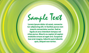 Green banner light card